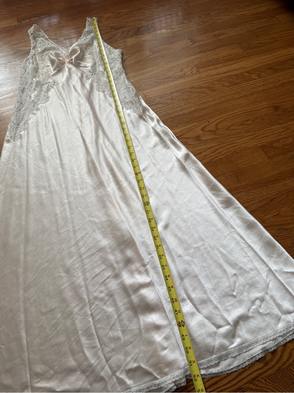 Vintage Christian Dior flirty lace trim long nightie Large - Picture 6 of 16